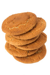 Oat cookies isolated on white