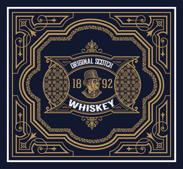 Whiskey design for label and packaging