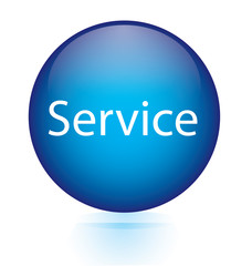 Service blue circular button