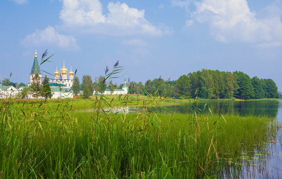 Iversky monastery on the shores of Lake Valdai