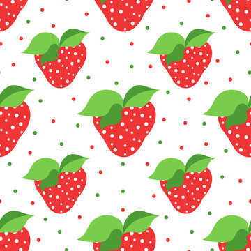 Seamless pattern of strawberry