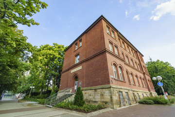 Red old historical building near Stadtgarten