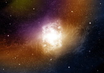 galaxy in a free space