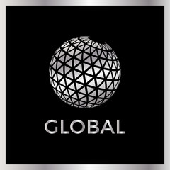 Triangle Pixel Global Media Logo Template