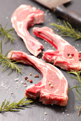 raw lamb chop