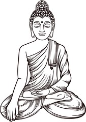 Buddha vector illustration.