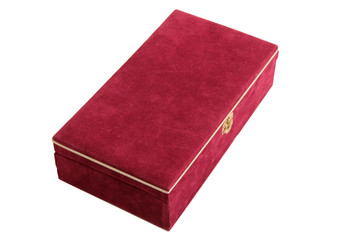 Vintage painted box on a white background