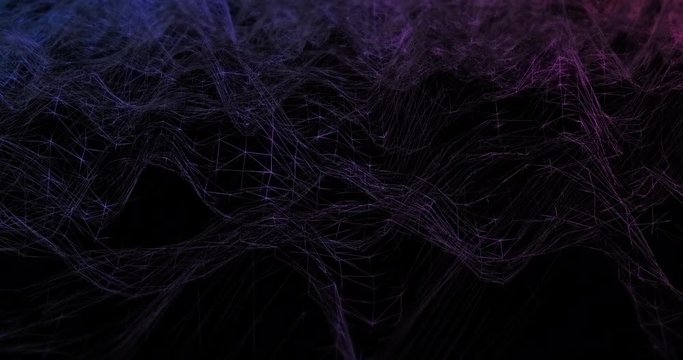 Futuristic Wave of Geometric Line Abstract Background - Creative Design Element