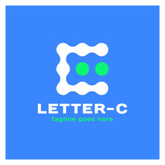 Smart Idea Creative Dots logo. Point Colorful Letter C logotype