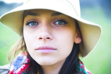 Woman with hat