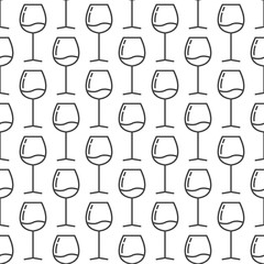 Wine glasses minimal pattern