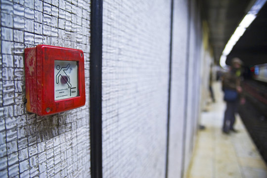 Emergency button in underground