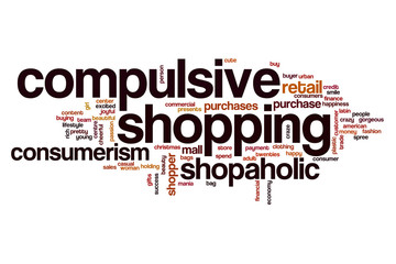 Compulsive shopping word cloud