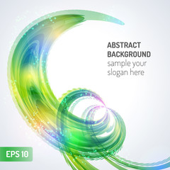 Futuristic abstract background. Glowing shape