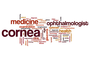 Cornea word cloud