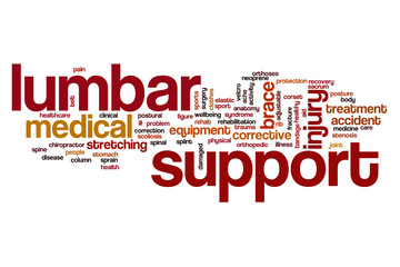 Lumbar support word cloud