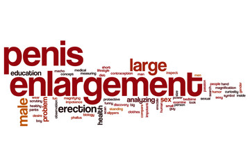 Obraz premium Penis enlargement word cloud
