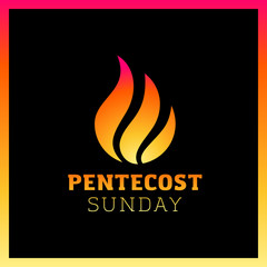 Vector illustration logo of Pentecost Holy spirit Flame. Fire logotype