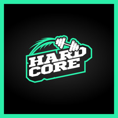 Logo for fitness and gym.  center. Emblems, labels, badges, logos. T-shirt design. Creative  sport style