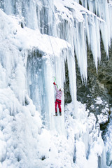 ice climbing.
