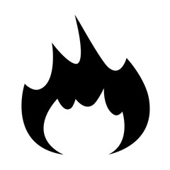 Fire flame icon. Symbol of inflammable goods or materials liable to catch fire. Vector Illustration