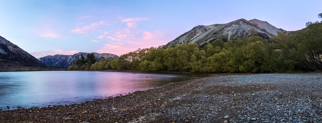 panorama view of Lake Pearson while sunset