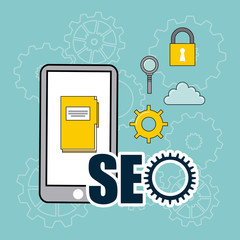 seo technology icon design, vector illustration eps10