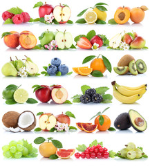 Früchte Frucht Obst Collage Apfel Orange Banane Orangen Erdbeer