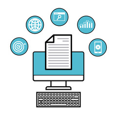 seo technology icon design, vector illustration eps10