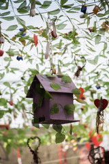 Naklejka na ściany i meble cute little birdhouses