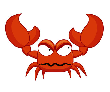 angry crab looking for the enemy