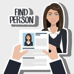 woman find person hands vector illustration graphic