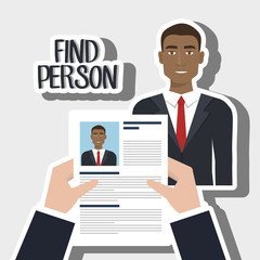 find person man hand vector illustration graphic
