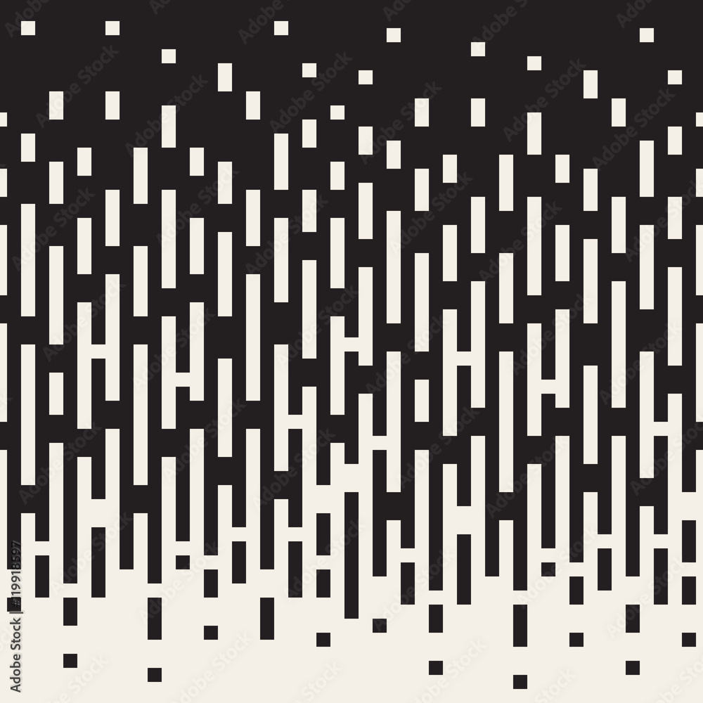 Wall mural vector seamless black to white vertical rectangle lines geometric color transition