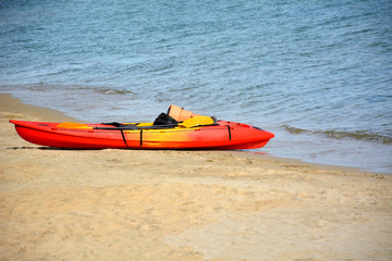 Paddle boats on the beach.Koh Chang Thailand.