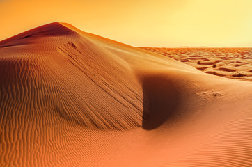 Sun in the sand dunes