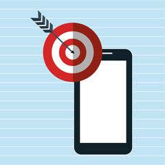 smartphone target icon vector illustration design eps 10