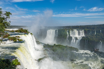 The Cataratas of Iguacu (Iguazu) falls located in Brazil