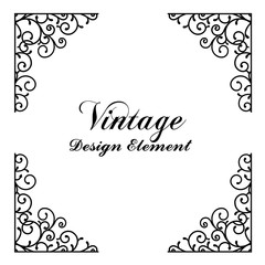 Decorative vintage and classic design element vector illustratio