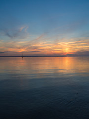 Obraz premium Sonnenuntergang an der Steilküste auf Insel Poel, Mecklenburg-Vorpommern