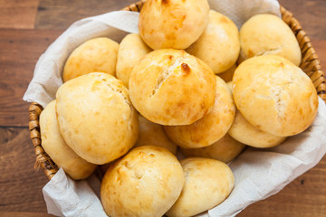 Mini bread in basket