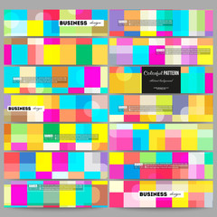 Banners set.  Abstract colorful business background, modern stylish vector texture.
