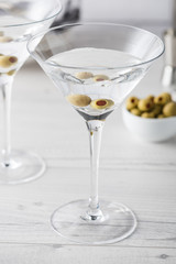 Fresh home made vodka martini cocktails