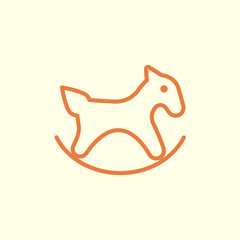 toy horse line icon
