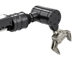 Naklejka premium black robotic arm