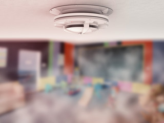 smoke detector on ceiling