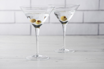Fresh home made vodka martini cocktails