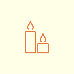 candle line icon