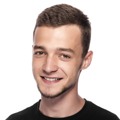 Fototapeta premium Młody człowiek na białym tle.