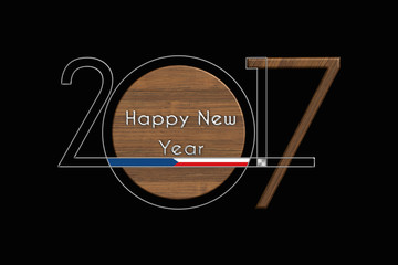 Happy New Year 2017 Czech Republic acciaio e legno